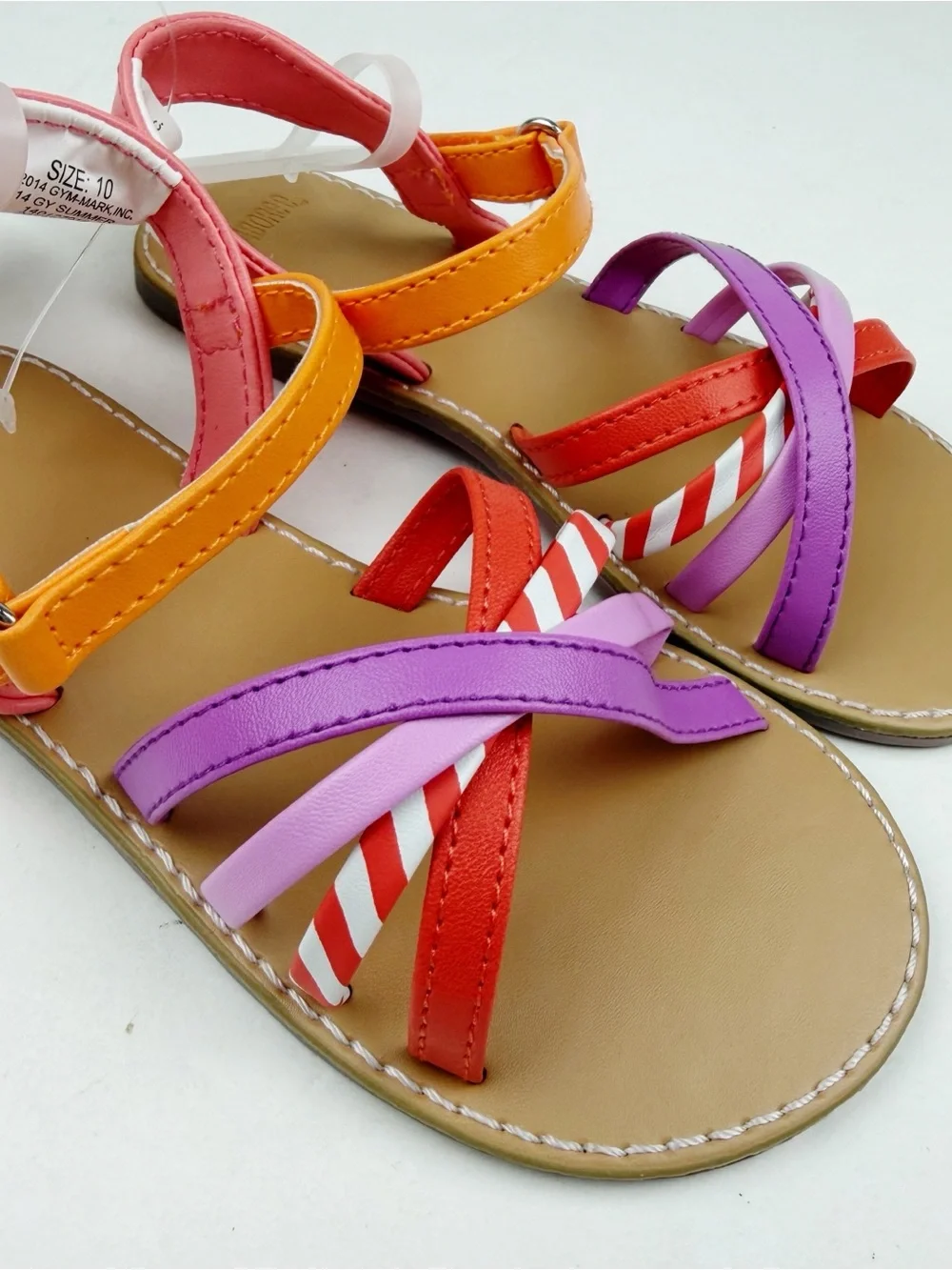 Gymboree 2014 Pinwheel Pastels Colorful Strappy Sandals Size 10